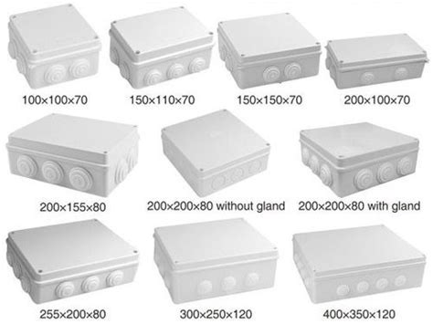 plastic electrical junction boxes sizes